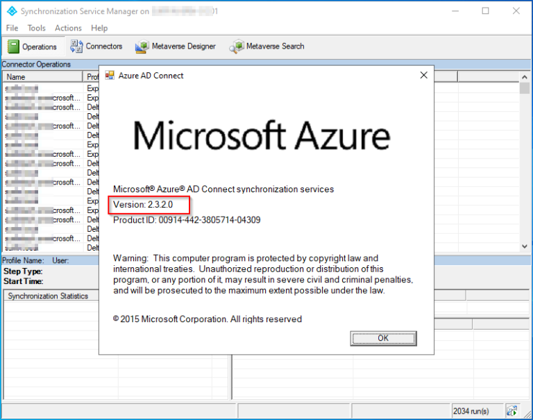 Microsoft Entra Connect Version