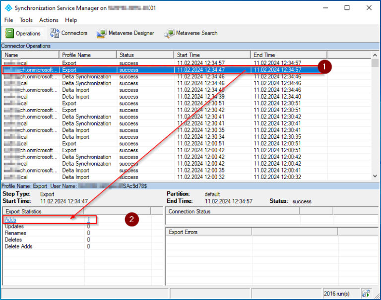 Azure AD Connect Synchronization Service Manager