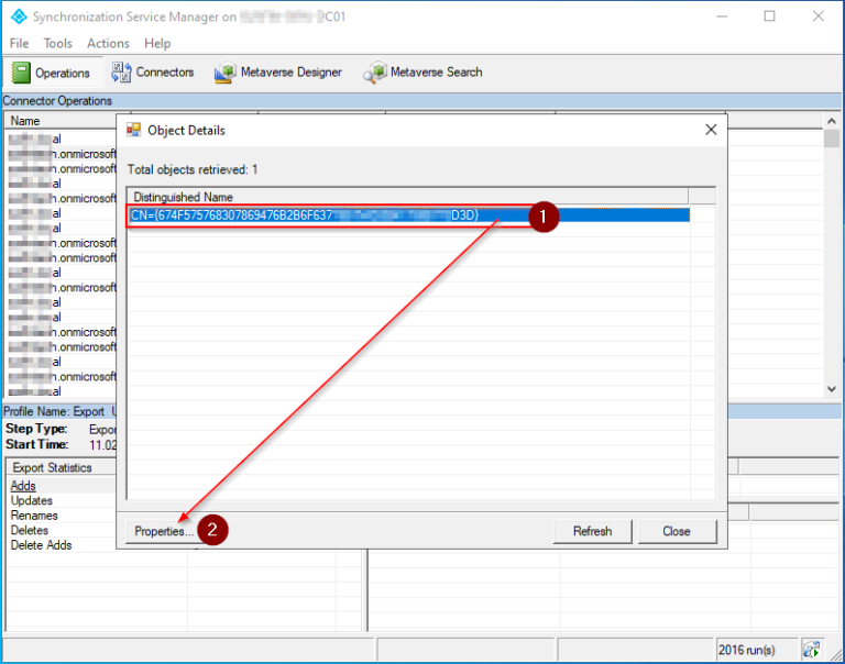 Azure AD Connect Synchronization Service Manager