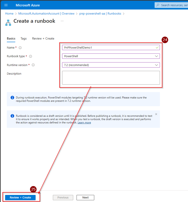 Azure - Automation Accounts - Runbooks