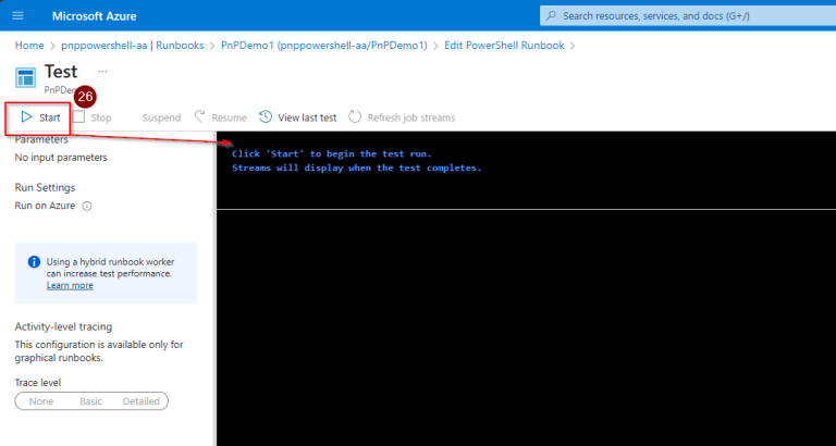 Test PowerShell Runbook