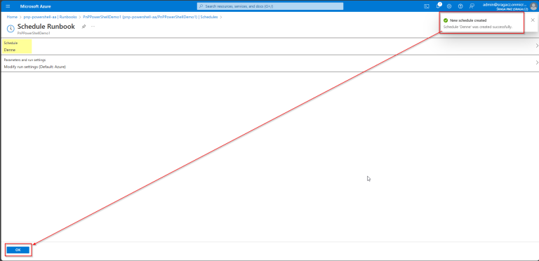 Schedule PowerShell Runbook