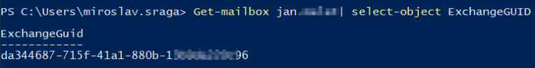 Exchange select-object ExchangeGUID